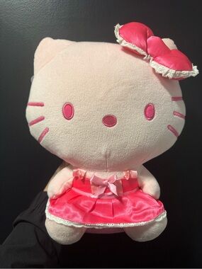 Hello Kitty Plush Pink Dress Bow Sanrio 2024 Stuffed Animal Toy